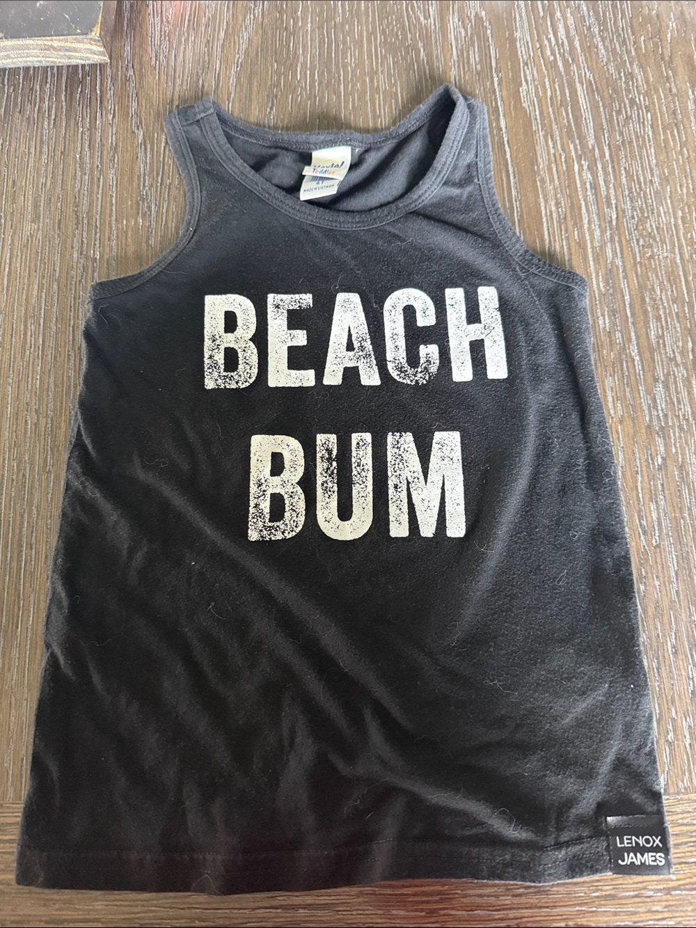 Lenox James Kids' Black 'Beach Bum' Graphic Tank